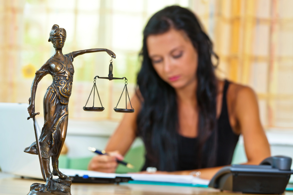 Law student studying